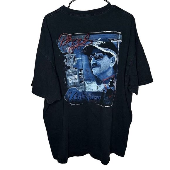 VTG Dale Earnhardt Sr T Shirt Men XL Extra Large Black Chase Authentics 7-Time C - Picture 1 of 6